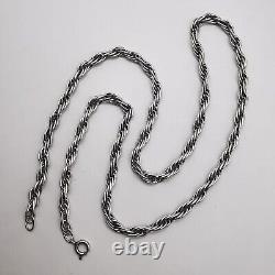 Vintage Unisex Statement Jewelry Chain, 925 Sterling Silver, Signature, 23,26g