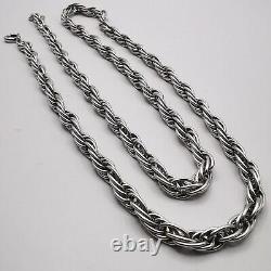 Vintage Unisex Statement Jewelry Chain, 925 Sterling Silver, Signature, 23,26g