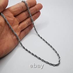 Vintage Unisex Statement Jewelry Chain, 925 Sterling Silver, Signature, 23,26g