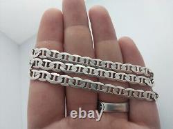 Vintage Unisex Statement Jewelry Chain, 925 Sterling Silver, Signature, 31.2g