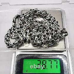 Vintage Unisex Statement Jewelry Chain, 925 Sterling Silver, Signature, 38,77g