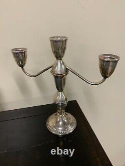 Vintage Weighted Sterling Silver Candlesticks 3 Height Options