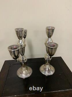 Vintage Weighted Sterling Silver Candlesticks 3 Height Options