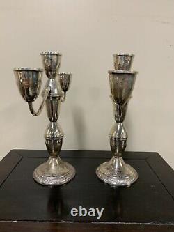 Vintage Weighted Sterling Silver Candlesticks 3 Height Options