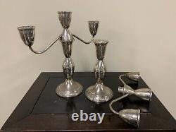 Vintage Weighted Sterling Silver Candlesticks 3 Height Options