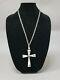 Vintage Wells Sterling Silver 3 ¾ X 2 ¾ Cross Necklace