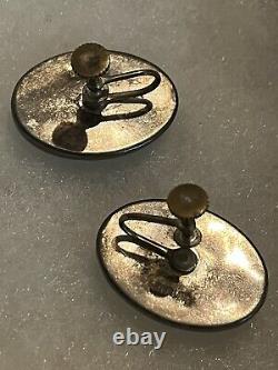 Vintage antique Native American turquoise sterling silver earrings arizona west