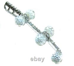 Vintage style- genuine 8.5 carat White Topaz. 925 Sterling Silver handmade P