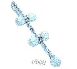 Vintage style- genuine 8.5 carat White Topaz. 925 Sterling Silver handmade P
