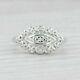Vintage2.00ct Real Moissanite Round Princess 14k White Gold Plated Silver