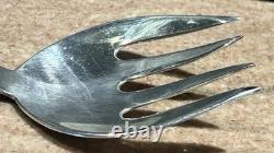 Vntg Mexico Sterling Blossom Pattern 8.75 Serving Fork Signed R. Ramirez 80g