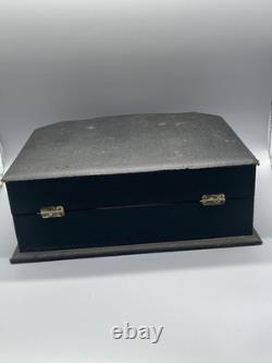 Vtg Antique Silver Color Art Nouveau Floral Dresser 10-piece Brushes Vanity Set