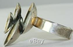 Vtg Finland Sterling Silver Modernist Ring Kupitaan Kulta