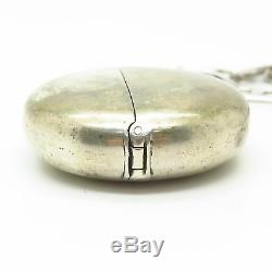 Vtg Italy Gucci 925 Sterling Silver Case Heavy Chain Necklace 30
