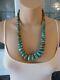 Vtg Lrg Jay King Dtr Turquoise Necklace Chunky Sterling Silver Brown Matrix 150g
