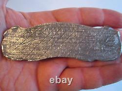 Vtg. Sterling Silver Weighted Furniture Plaque Marked Sterling 4 1/2