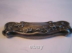 Vtg. Sterling Silver Weighted Furniture Plaque Marked Sterling 4 1/2