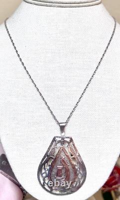 WONDERFUL Mexican Artisan Antique/Vintage 900 Silver Bird Of Paradise Necklace