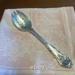 Wallace Sir Christopher STERLING Silver Pierced Serving Spoon Vintage 8.5