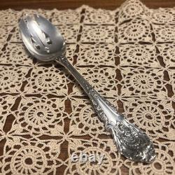 Wallace Sir Christopher STERLING Silver Pierced Serving Spoon Vintage 8.5