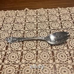 Wallace Sir Christopher STERLING Silver Pierced Serving Spoon Vintage 8.5