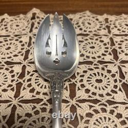 Wallace Sir Christopher STERLING Silver Pierced Serving Spoon Vintage 8.5