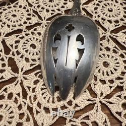 Wallace Sir Christopher STERLING Silver Pierced Serving Spoon Vintage 8.5