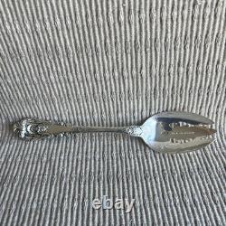 Wallace Sir Christopher STERLING Silver Pierced Serving Spoon Vintage 8.5