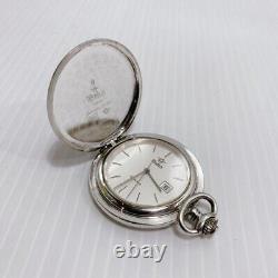 Watex Pocket Watch Quartz Vintage Sterling Silver 925 Full Hunter Swiss