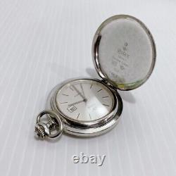 Watex Pocket Watch Quartz Vintage Sterling Silver 925 Full Hunter Swiss