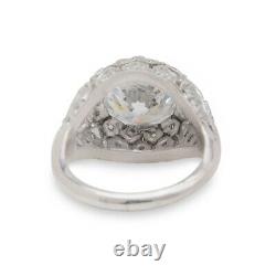 White Round Shape Vintage Style Ring Handmade Jewelry CZ 925 Sterling Silver