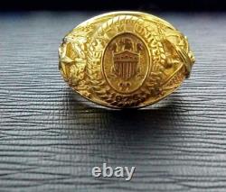 Without Stone Texas A&M University Class Aggie Ring 14K Yellow Gold Finish