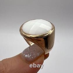 Women Jewelry Ring Vintage Sterling Silver 925 Fashion White Opal Stone Size 7