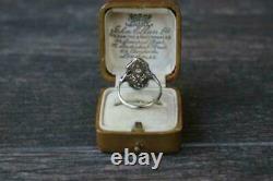 1,86 Ct Diamant Saphir Bague En Argent Sterling 925 Art Deco Vintage Filigrane Bague