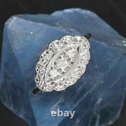 14k Or Blanc Sur Fiançailles Antique Vintage Retro Ring 2,66 Ct Round Diamond