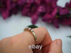 2.10ct Fire Opal & Red Ruby Vintage Wedding Ring Band 14k Yellow Gold Over
