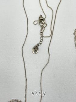 2 Colliers Vintage Silpada en Argent Sterling 925 Designs Cœur et Disque Martelé