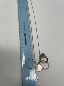 2 Colliers Vintage Silpada en Argent Sterling 925 Designs Cœur et Disque Martelé