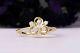 2 Ct Coupe Ronde Real Moissanite Halo Anneau Blanc 14k Or Jaune Finition