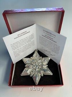 2013 Gorham argent STERLING 44ème édition annuelle de l'ornement de flocon de neige RARE de l'année