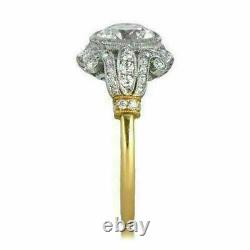 2ct Vintage Diamond Circa Antique Art Déco Bague De Fiançailles 14k Or Jaune Plus