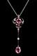 925 Argent Sterling Rose Oval Drop Vintage Style Chaîne Collier Cadeau De La Saint-valentin