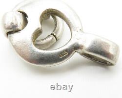 925 Argent Sterling Vintage Smooth Open Love Core Link Chaîne Bracelet- Bt5495