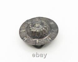 925 Boucle De Ceinture De Dôme Oxydée Antique En Argent Sterling Tr2404