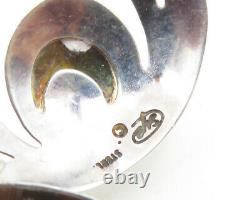 925 Collier De Chaîne En Argent Sterling Vintage Shiny Cutout Dôme Link Ne1873