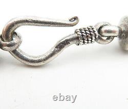 925 Sterling Silver Vintage Minimalist Twist Link Collier De Chaîne Brillant- Ne1542