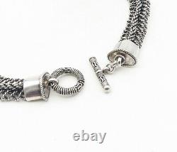 925 Sterling Silver Vintage Shiny Rope Twist Swirl Chaîne Collier Ne1634