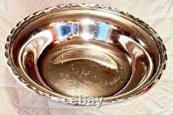 ASSIETTE À BONBONS/NOIX EN ARGENT STERLING VINTAGE TOWLE, 6 FLÛTES, 117 gr, ÉTAT ACCEPTABLE
