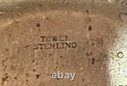 ASSIETTE À BONBONS/NOIX EN ARGENT STERLING VINTAGE TOWLE, 6 FLÛTES, 117 gr, ÉTAT ACCEPTABLE