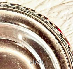 ASSIETTE À BONBONS/NOIX EN ARGENT STERLING VINTAGE TOWLE, 6 FLÛTES, 117 gr, ÉTAT ACCEPTABLE